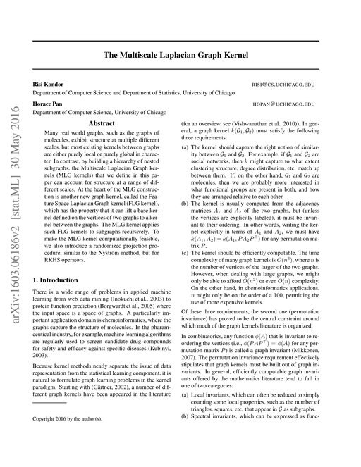 Main figure for The Multiscale Laplacian Graph Kernel