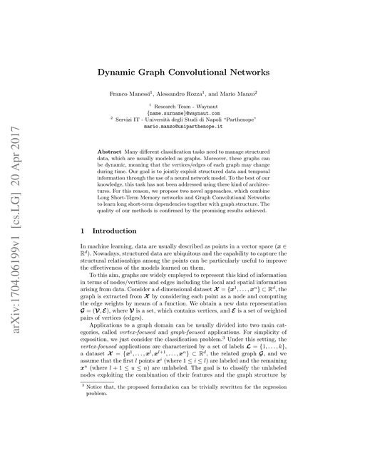 Main figure for Dynamic Graph Convolutional Networks