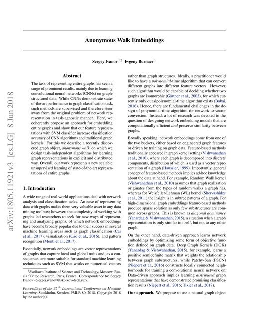 Main figure for Anonymous Walk Embeddings