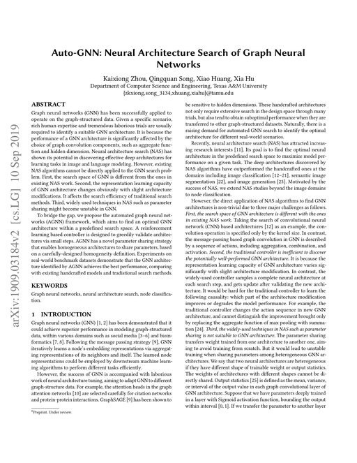 Main figure for Auto-GNN: Neural Architecture Search of Graph Neural Networks