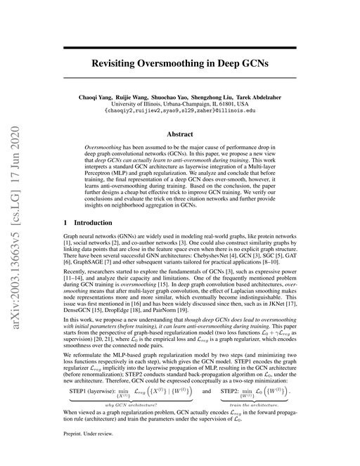 Main figure for Revisiting Oversmoothing in Deep GCNs
