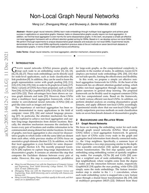 Main figure for Non-Local Graph Neural Networks