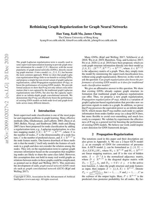 Main figure for Rethinking Graph Regularization for Graph Neural Networks