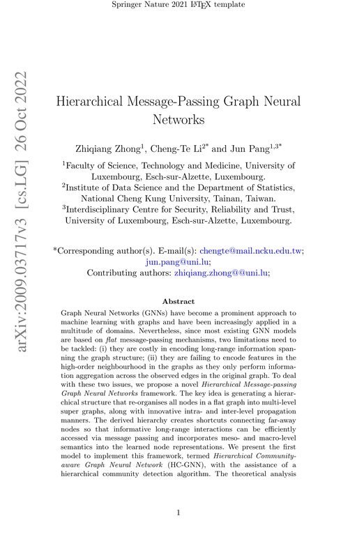 Main figure for Hierarchical message-passing graph neural networks