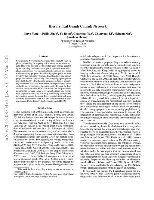 Main figure for Hierarchical Graph Capsule Network