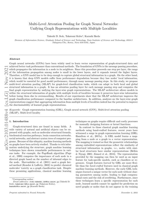Main figure for Multi-Level Attention Pooling for Graph Neural Networks: Unifying Graph Representations with Multiple Localities