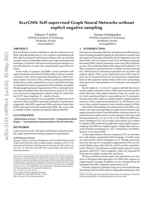Main figure for SelfGNN: Self-supervised Graph Neural Networks without explicit negative sampling