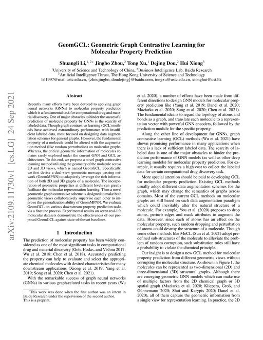 Main figure for GeomGCL: Geometric Graph Contrastive Learning for Molecular Property Prediction