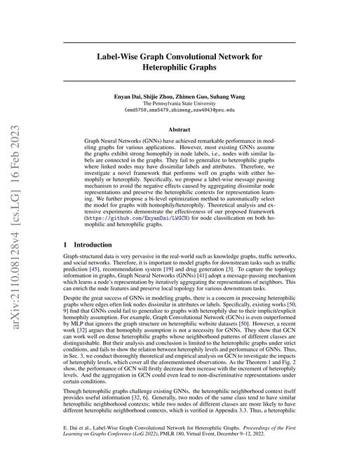 Main figure for Label-Wise Graph Convolutional Network for Heterophilic Graphs