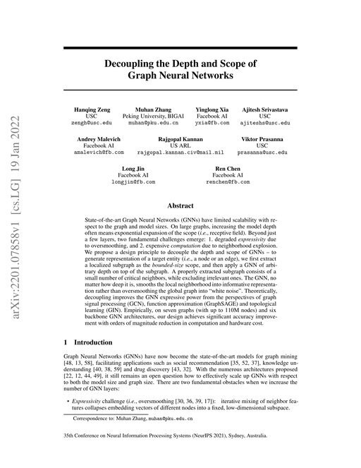 Main figure for Decoupling the Depth and Scope of Graph Neural Networks