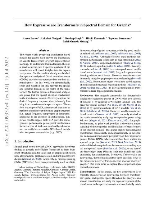 Main figure for How Expressive are Transformers in Spectral Domain for Graphs?
