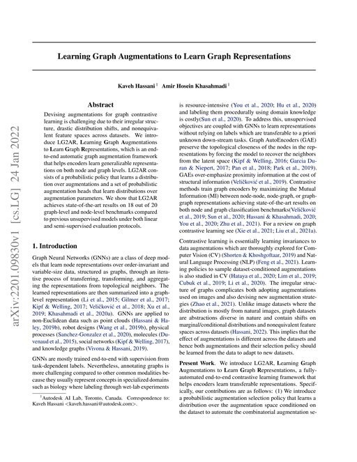 Main figure for Learning Graph Augmentations to Learn Graph Representations
