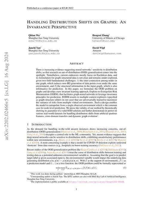 Main figure for Handling Distribution Shifts on Graphs: An Invariance Perspective