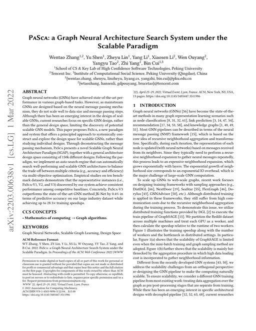 Main figure for PaSca: a Graph Neural Architecture Search System under the Scalable Paradigm