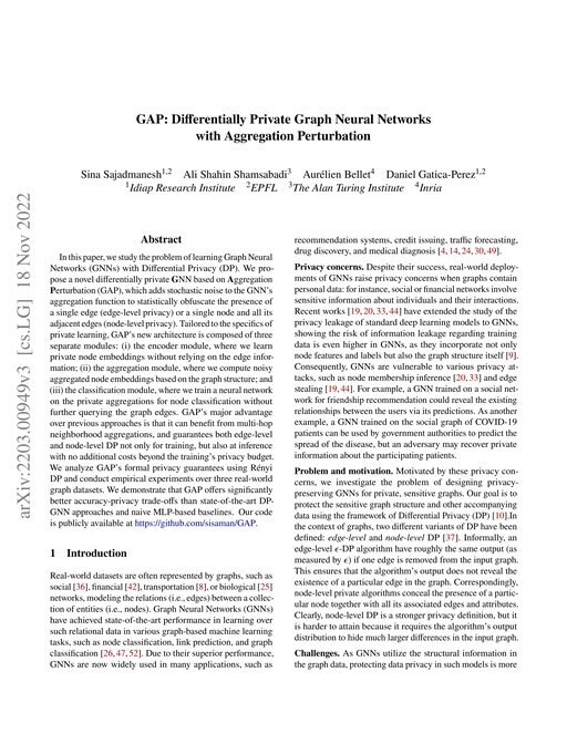 Main figure for GAP: Differentially Private Graph Neural Networks with Aggregation Perturbation