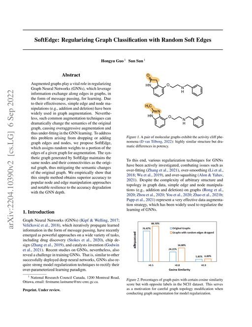 Main figure for SoftEdge: Regularizing Graph Classification with Random Soft Edges