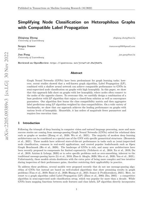 Main figure for Simplifying Node Classification on Heterophilous Graphs with Compatible Label Propagation