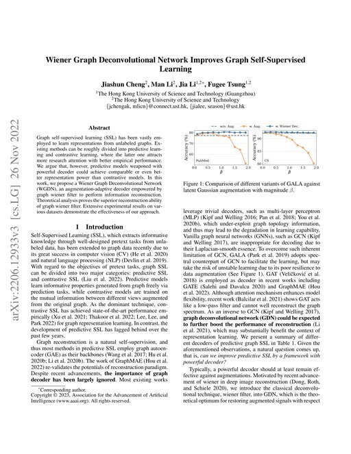 Main figure for Wiener Graph Deconvolutional Network Improves Graph Self-Supervised Learning