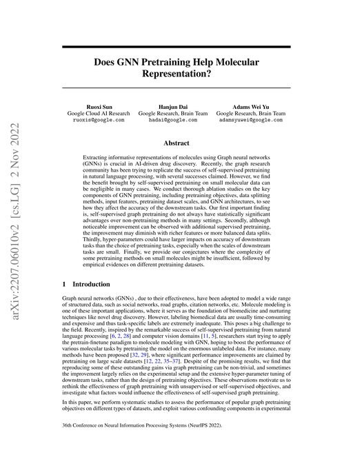 Main figure for Does GNN Pretraining Help Molecular Representation?