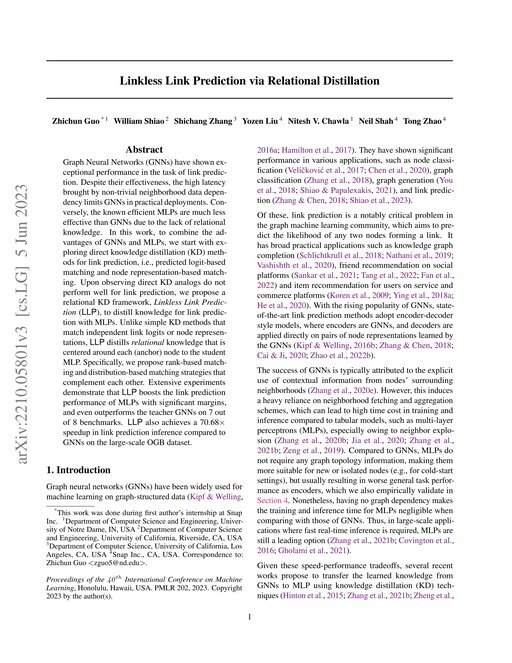 Main figure for Linkless Link Prediction via Relational Distillation