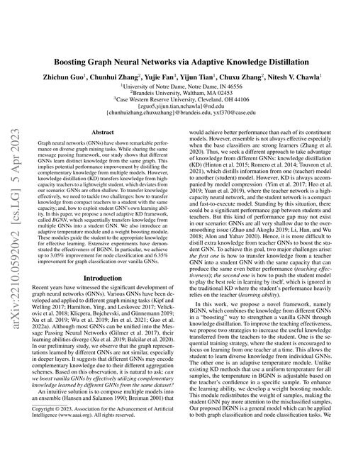 Main figure for Boosting Graph Neural Networks via Adaptive Knowledge Distillation