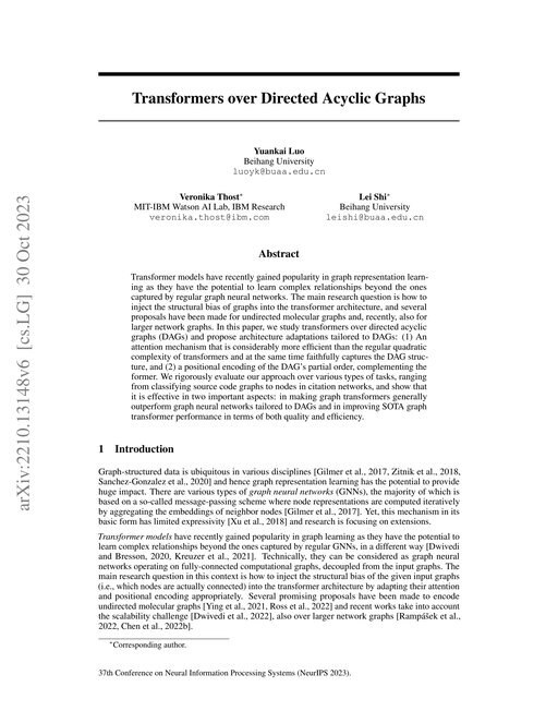 Main figure for Transformers over Directed Acyclic Graphs