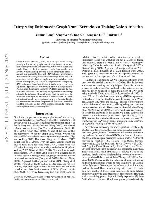 Main figure for Interpreting Unfairness in Graph Neural Networks via Training Node Attribution
