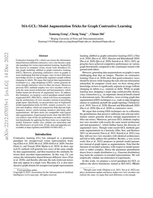 Main figure for MA-GCL: Model Augmentation Tricks for Graph Contrastive Learning