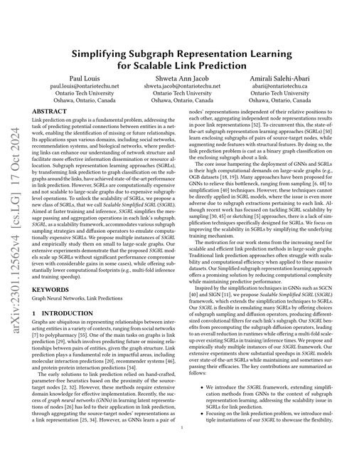 Main figure for Simplifying Subgraph Representation Learning for Scalable Link Prediction