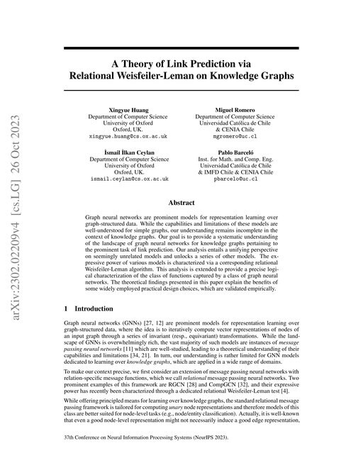 Main figure for A Theory of Link Prediction via Relational Weisfeiler-Leman on Knowledge Graphs