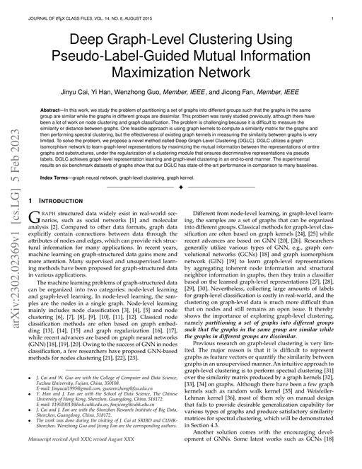 Main figure for Deep Graph-Level Clustering Using Pseudo-Label-Guided Mutual Information Maximization Network