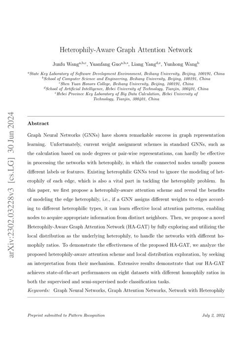 Main figure for Heterophily-Aware Graph Attention Network