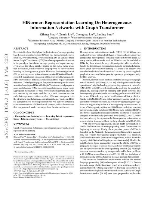 Main figure for HINormer: Representation Learning On Heterogeneous Information Networks with Graph Transformer