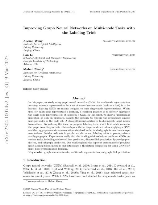 Main figure for Improving Graph Neural Networks on Multi-node Tasks with the Labeling Trick