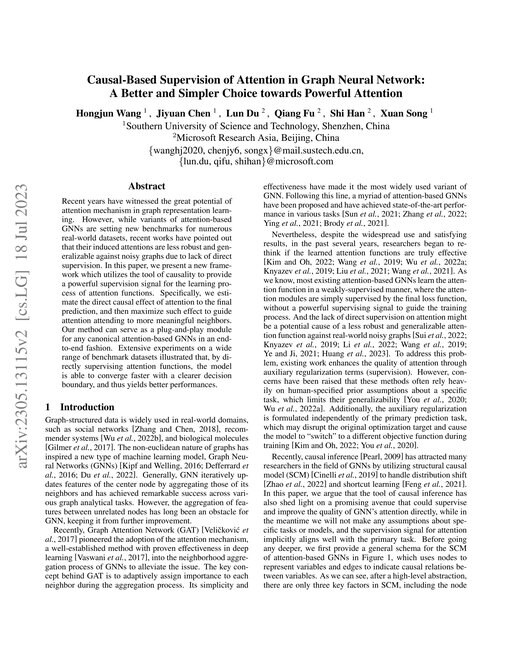 Main figure for Causal-Based Supervision of Attention in Graph Neural Network: A Better and Simpler Choice towards Powerful Attention