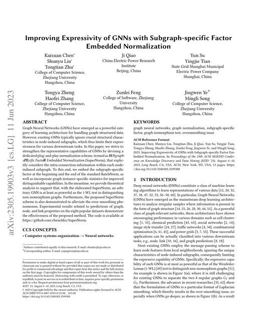 Main figure for Improving Expressivity of GNNs with Subgraph-specific Factor Embedded Normalization
