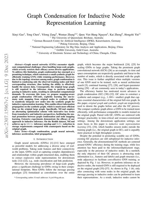 Main figure for Graph Condensation for Inductive Node Representation Learning