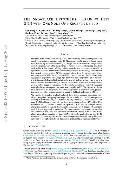 Main figure for The Snowflake Hypothesis: Training Deep GNN with One Node One Receptive field