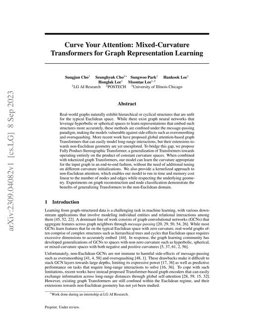 Main figure for Curve Your Attention: Mixed-Curvature Transformers for Graph Representation Learning