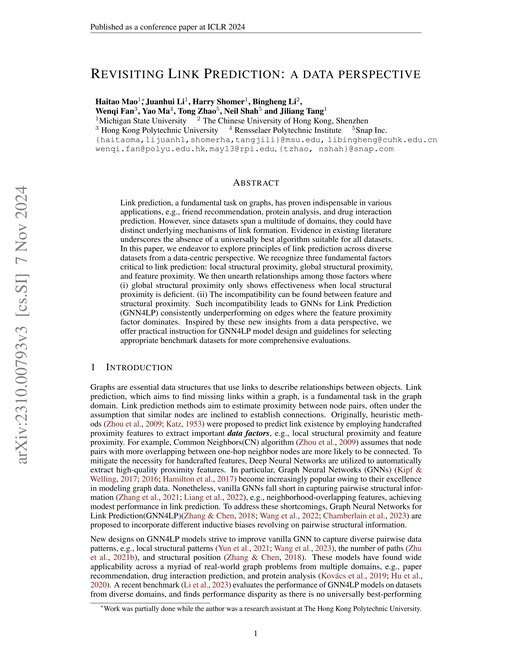 Main figure for Revisiting Link Prediction: a data perspective