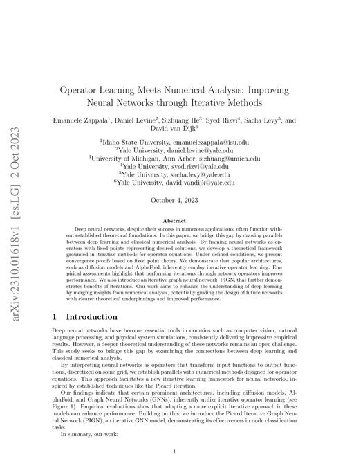 Main figure for Operator Learning Meets Numerical Analysis: Improving Neural Networks through Iterative Methods