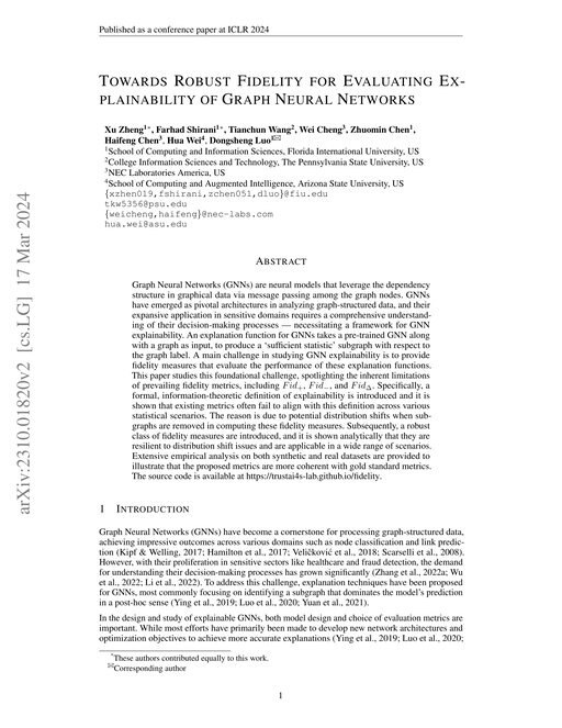 Main figure for Towards Robust Fidelity for Evaluating Explainability of Graph Neural Networks