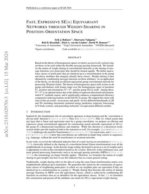 Main figure for Fast, Expressive SE$(n)$ Equivariant Networks through Weight-Sharing in Position-Orientation Space