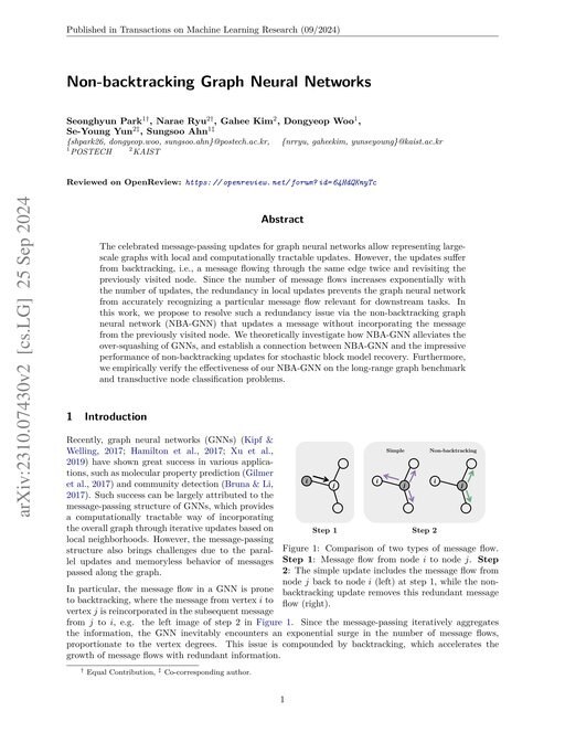 Main figure for Non-backtracking Graph Neural Networks
