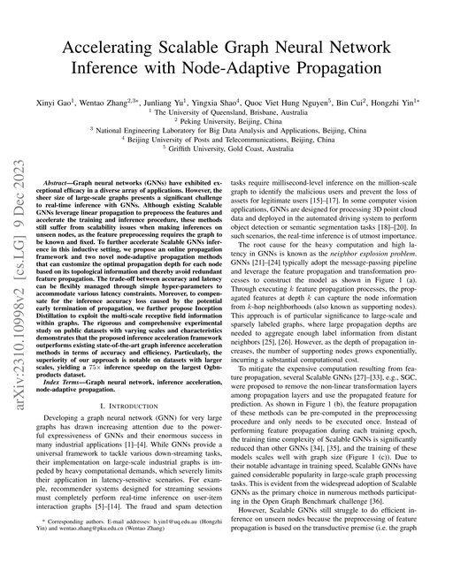 Main figure for Accelerating Scalable Graph Neural Network Inference with Node-Adaptive Propagation