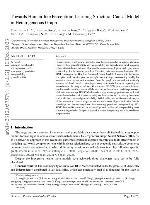 Main figure for Towards Human-like Perception: Learning Structural Causal Model in Heterogeneous Graph