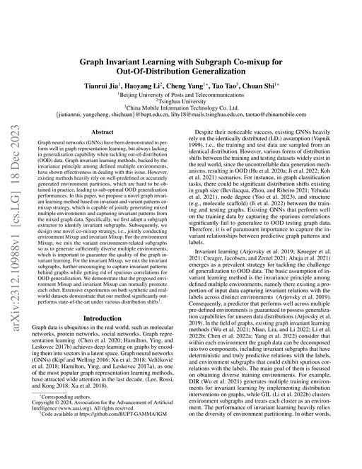Main figure for Graph Invariant Learning with Subgraph Co-mixup for Out-Of-Distribution Generalization