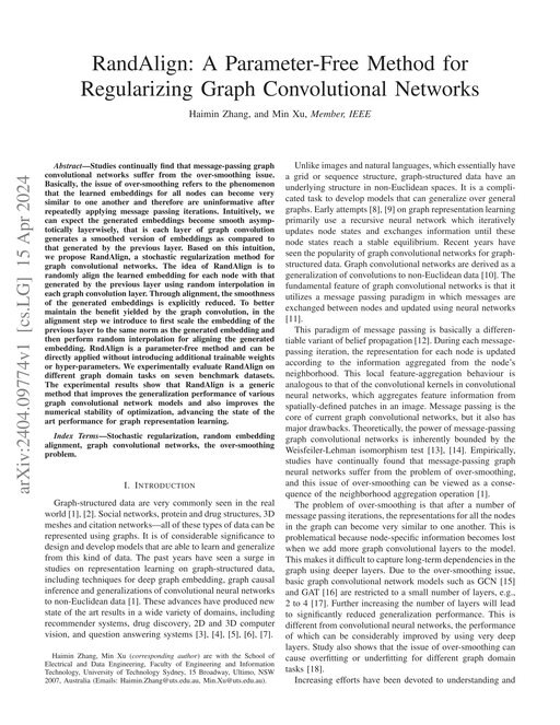 Main figure for RandAlign: A Parameter-Free Method for Regularizing Graph Convolutional Networks