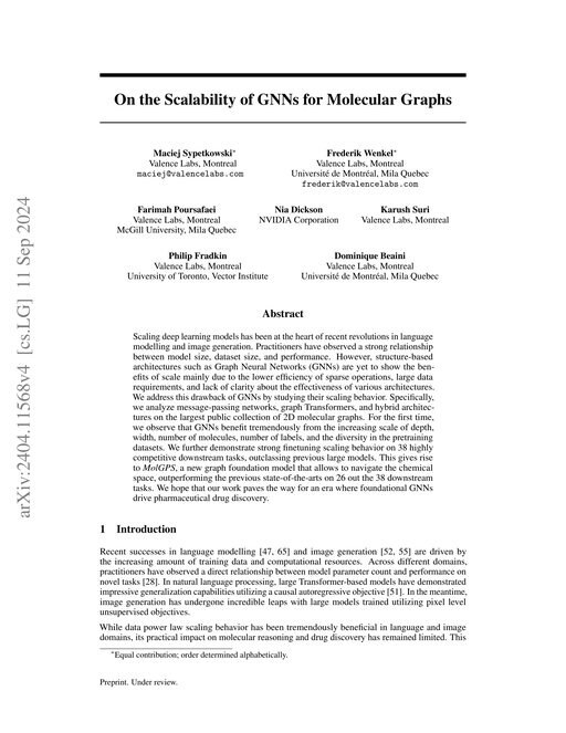 Main figure for On the Scalability of GNNs for Molecular Graphs