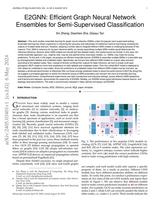 Main figure for E2GNN: Efficient Graph Neural Network Ensembles for Semi-Supervised Classification